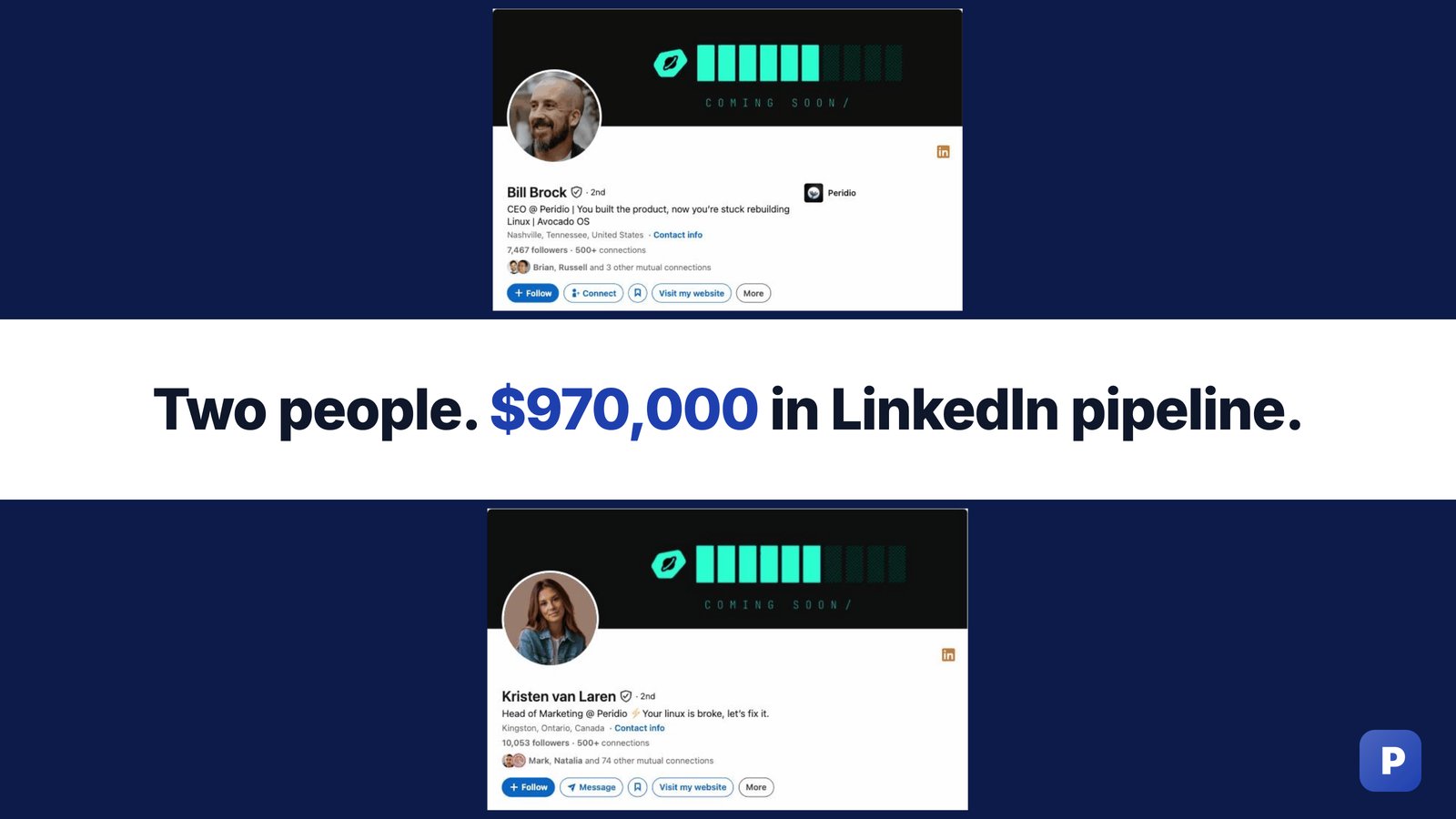 Peridio LinkedIn breakdown
